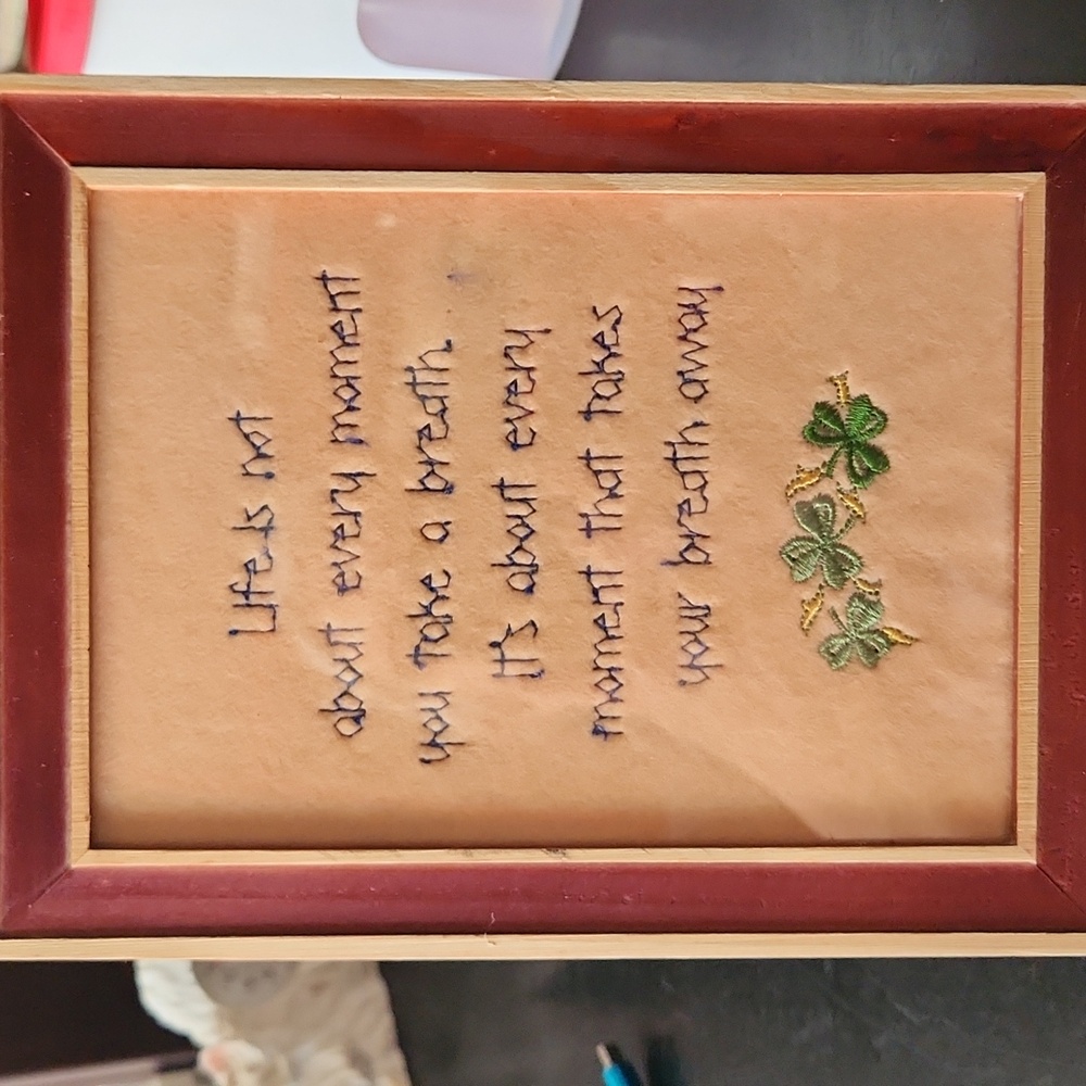 5x7 hand crafted embroidered on felt